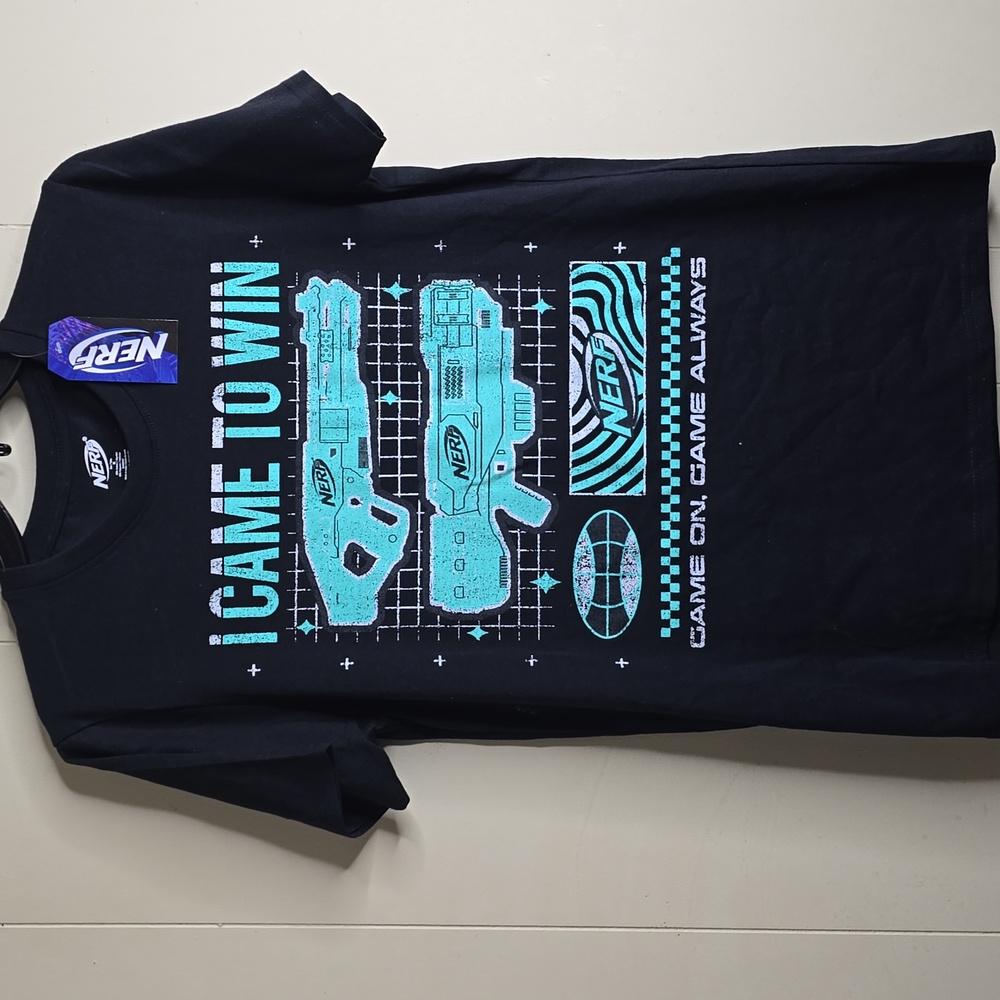 Nerf Men's Black Graphic Tee Shirt Nerf Medium